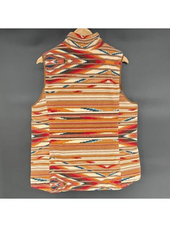 Ariat Dilon Chimayo Vest Womens Medium Brown Southwestern Western Aztec Cowgirl - Picture 2 of 11